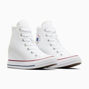 Converse Chuck Taylor All Star  Wedge Platform Sneaker  White  Size Women  10